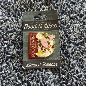 WDW Epcot Food and Wine Festival 2016 Figment Pin Mint on Card Limited Release